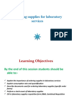 Session 05 A Ordering Supplies For Laboratory Services