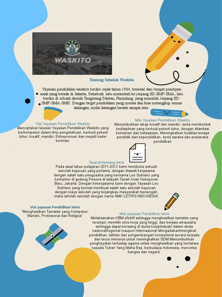 Sekolah Waskito: Visi dan Misi Pendidikan | PDF