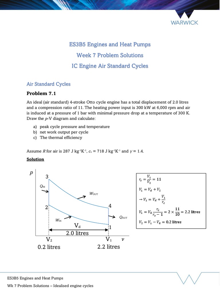 Internal Combustion Engine Cycles Examples PDF Diesel Engine