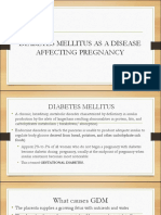 Diabetes Mellitus As A Disease Affecting Pregnancy