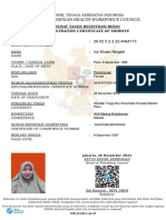 The Indonesian Health Workforce Council: Registration Certificate of Midwife