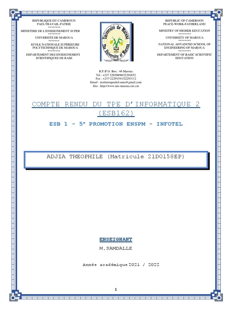 Compte Rendu TPE Informatique 2021-2022 | PDF | Mathématiques | Nombre