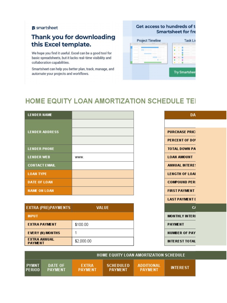 IC Home Equity Loan Amortization Calculator Schedule 8794 PDF Loans