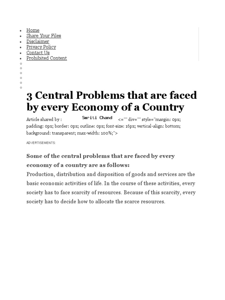 Economics 3 Problems | PDF | Goods | Labour Economics