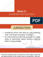 Week 12 Jurisdiction and Remedies