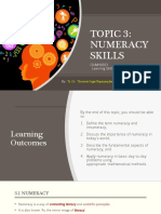 Topic 3 Numeracy Skills