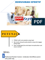 Pre Dan Post Test Komunikasi Efektif