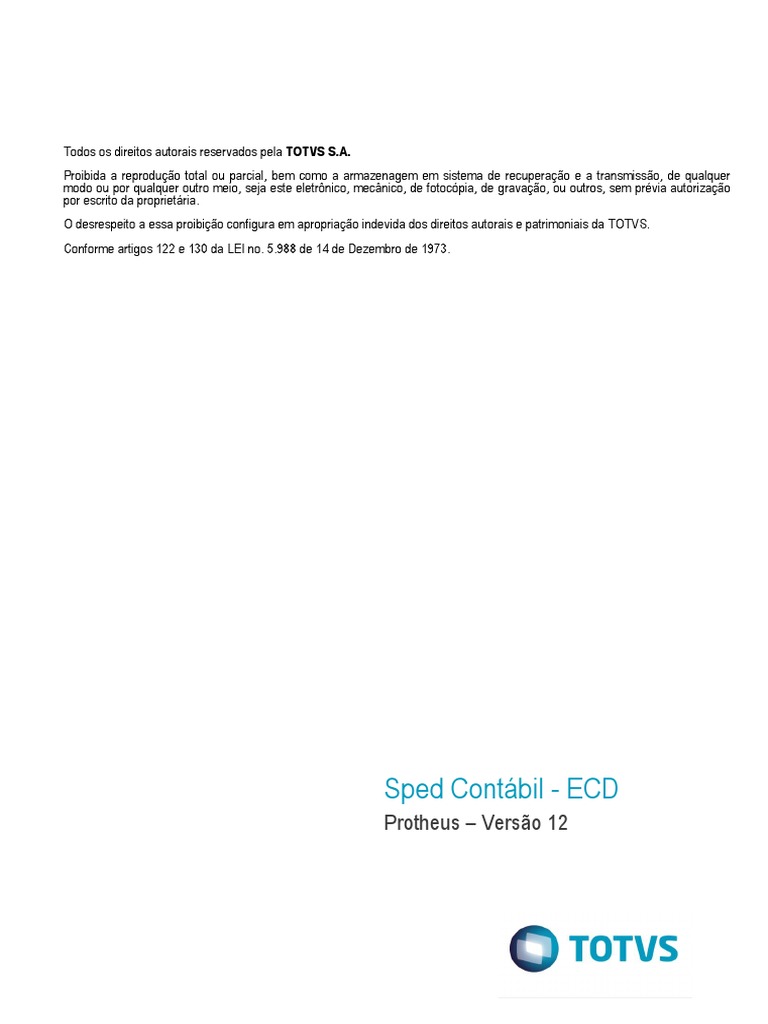 1 sped contabil ecd protheus versao 12 pdf contabilidade