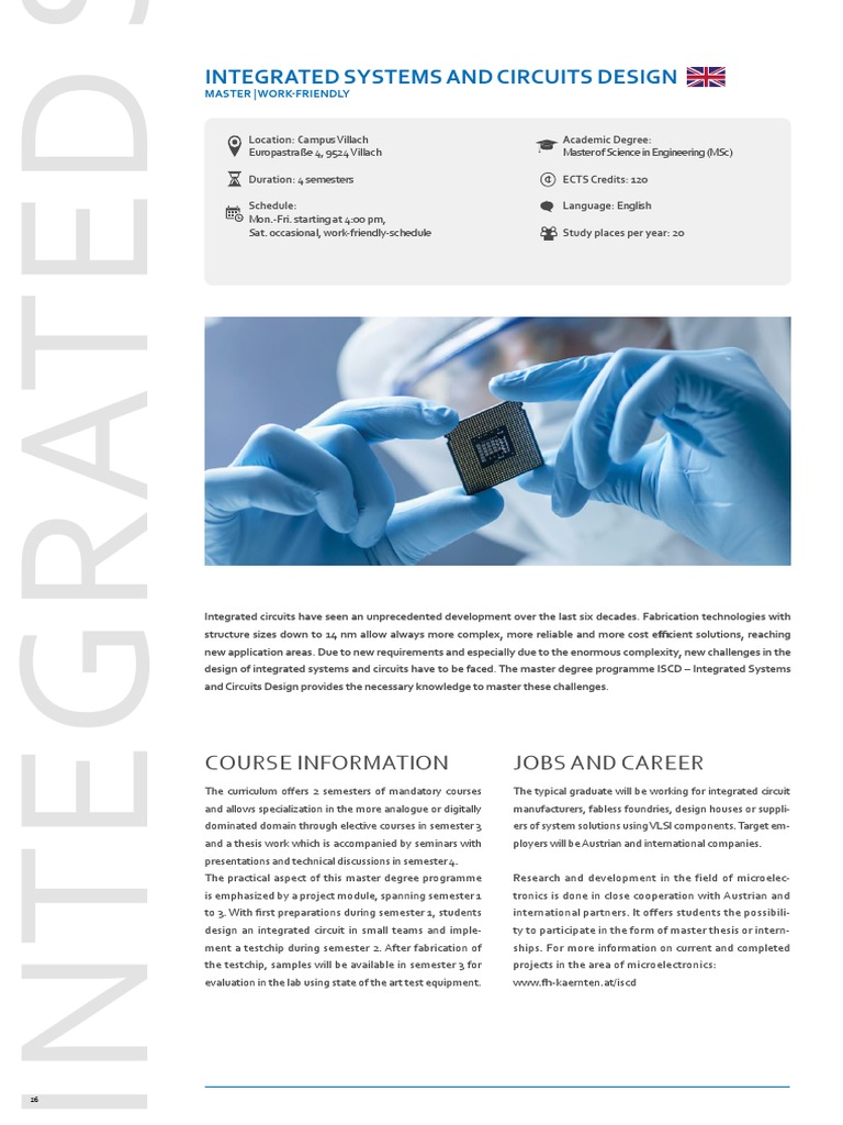 Master Integrated Systems Circuits Design PDF System On A Chip