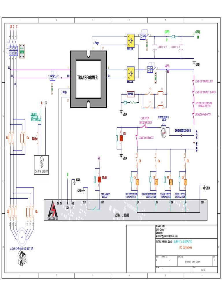Elevator wiring diagram | PDF | Electromagnetism | Vehicles