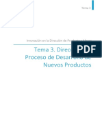 Tema 3. Dirección Del Proceso de Desarrollo de Nuevos Productos