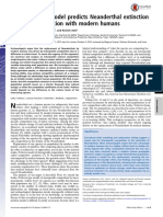 Ecocultural Model Predicts Neanderthal Extinction Through Competition With Modern Humans. - Proceedings of The National Academy of Scien