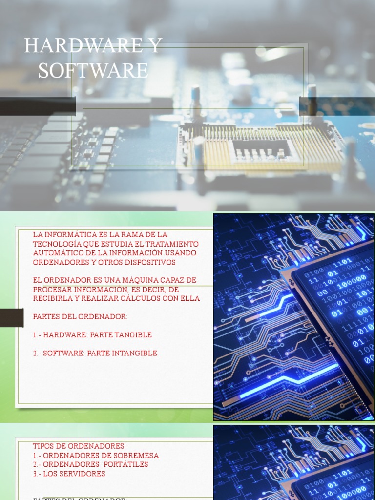 Hardware y Software PDF Periférico Hardware de la computadora