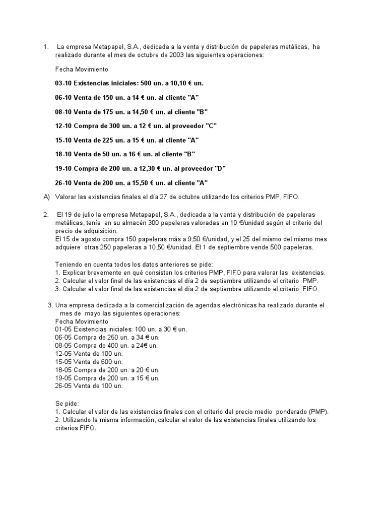 Fifo, Lifo, PMP | PDF