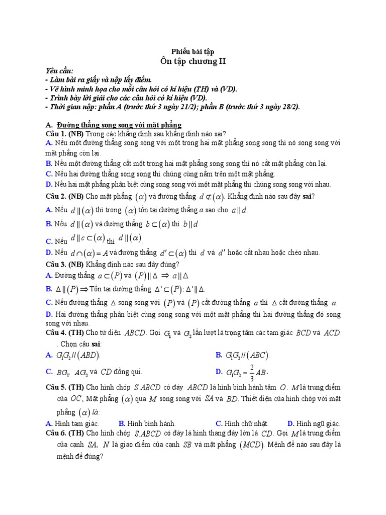 Phiếu BT Ôn Tập C2 (Tổng Hợp Đề Cương) - 11I2 | PDF