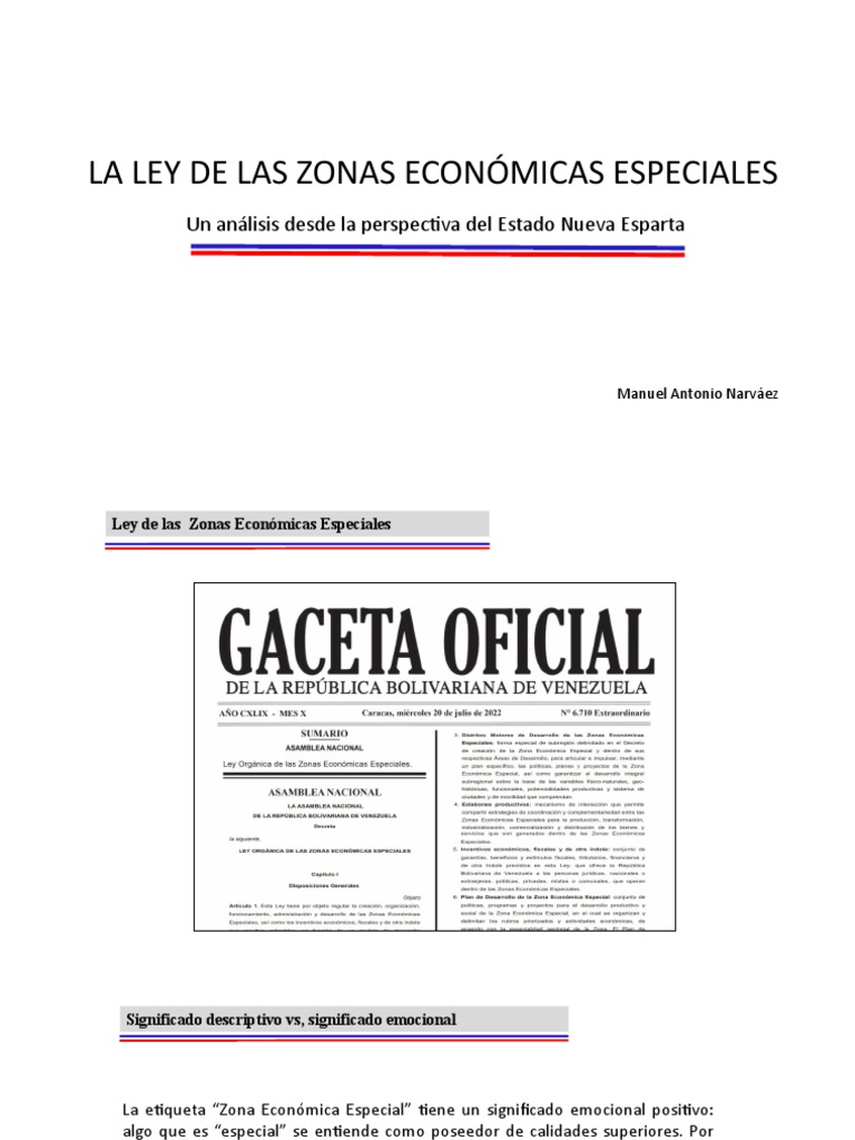 Análisis de la Ley de Zonas Económicas Especiales | PDF | Desarrollo ...