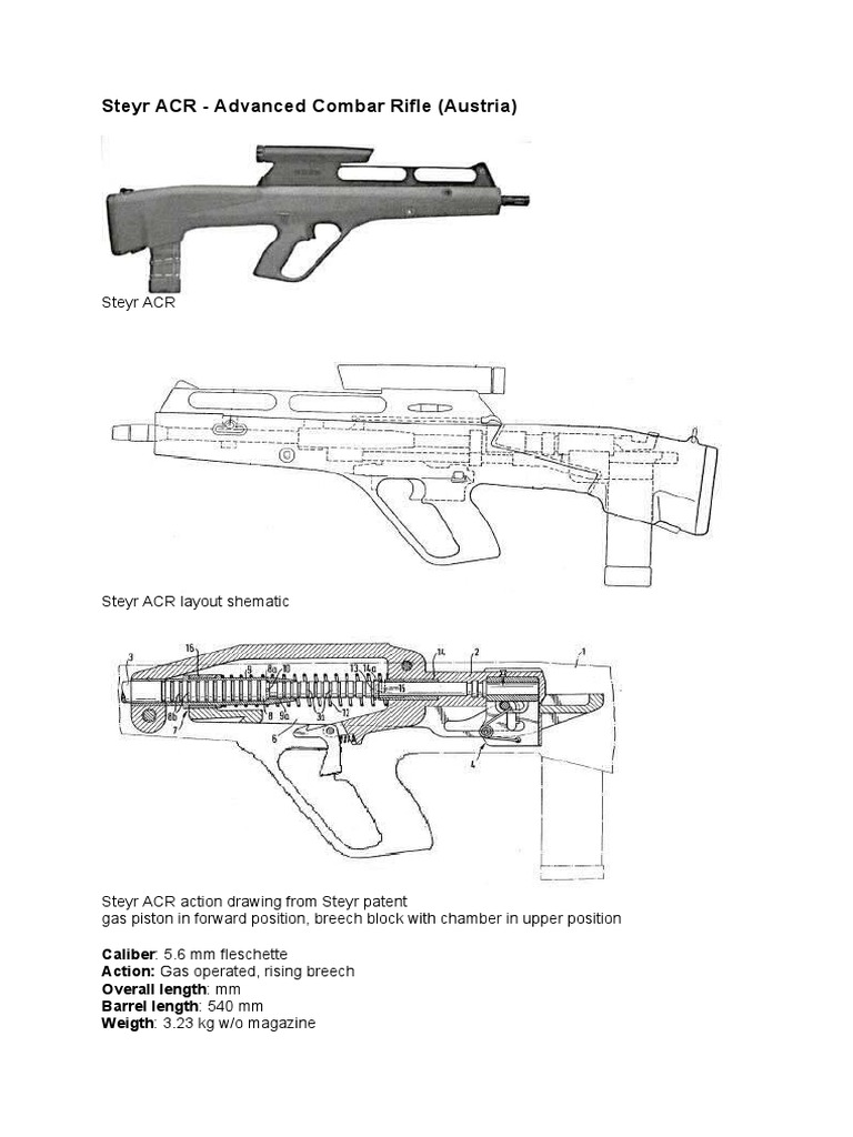 Steyr ACR: Advanced Combat Rifle Overview | PDF | Cartridge (Firearms ...