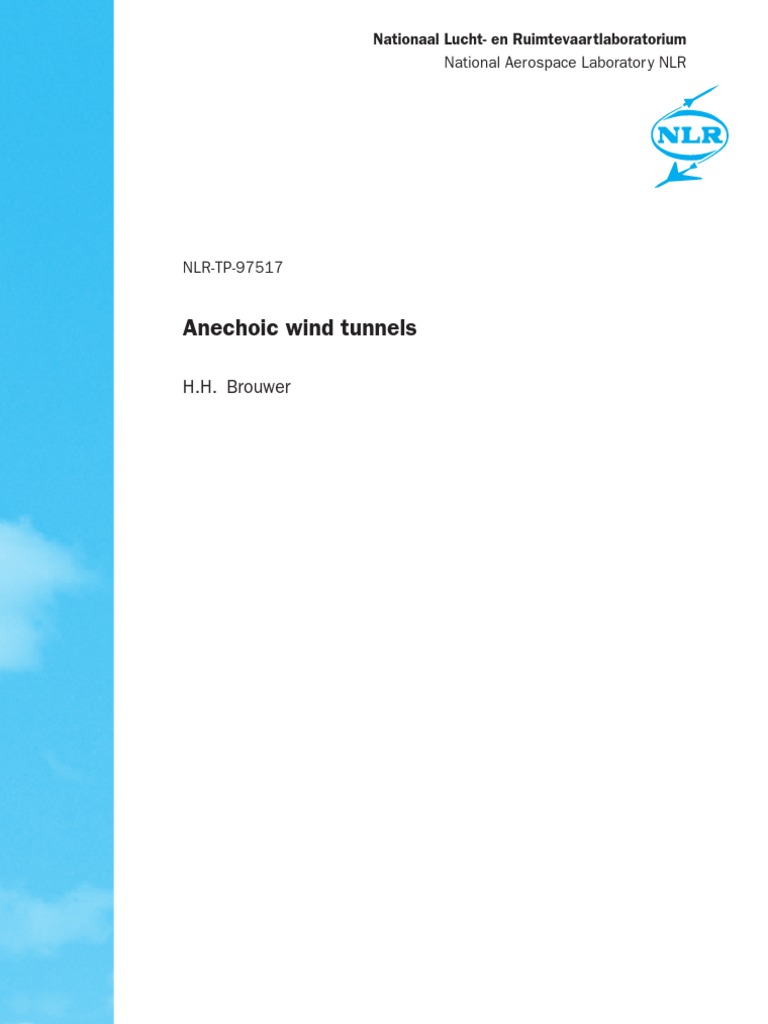 Anechoic Wind Tunnels PDF Wind Tunnel Microphone