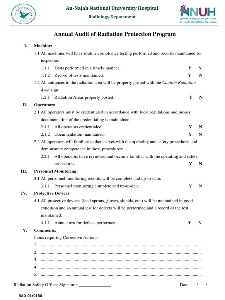 Annual Audit of Radiation Protection ProgramR0 PDF Safety