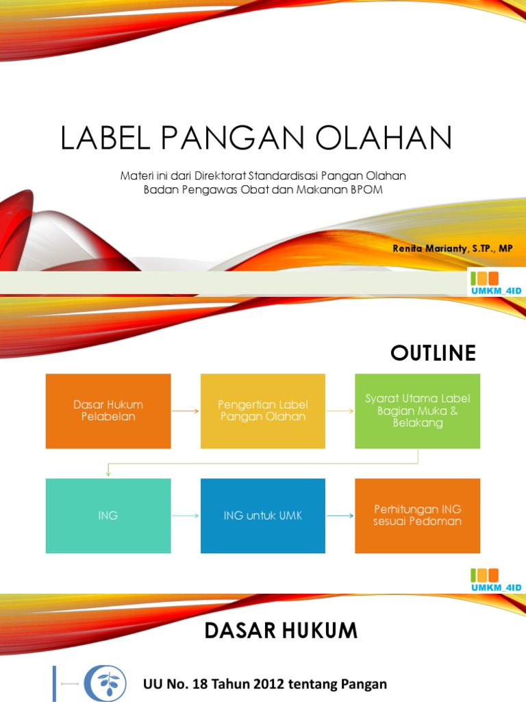 Panduan Label Pangan Olahan BPOM | PDF