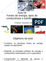 Fontes de energia, combustíveis e lubrificantes na agricultura