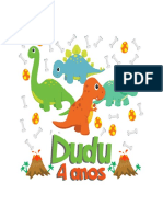 Adesivo Copo Acrilico Dinossauro Dudu