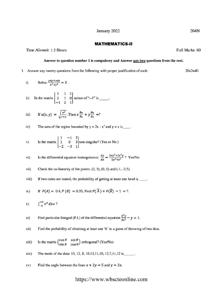 Math Paper | PDF