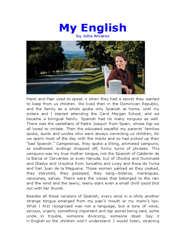 My English: A Bilingual Journey | PDF | English Language | Linguistics