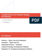 Components in IoT System Design: Sensors, Actuators, Embedded Devices & Platforms