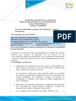 Guía de Actividades y Rúbrica de Evaluación - Unidad 1 - Tarea 1 - Presaberes