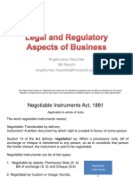 Negotiable Instruments Act Presumptions