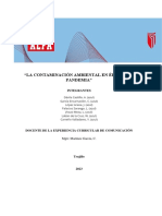 Contaminación ambiental y pandemia