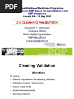 2 3 Cleaning Validation Nairobi May 2011