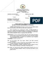 Judicial Affidavit of Elvira Vicente V Maribel Datolio