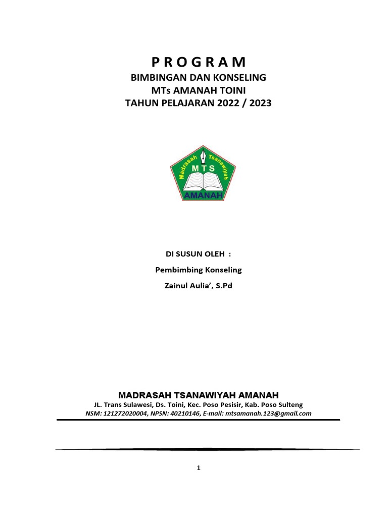 54.rencana Program BK | PDF | Karier & Perkembangan