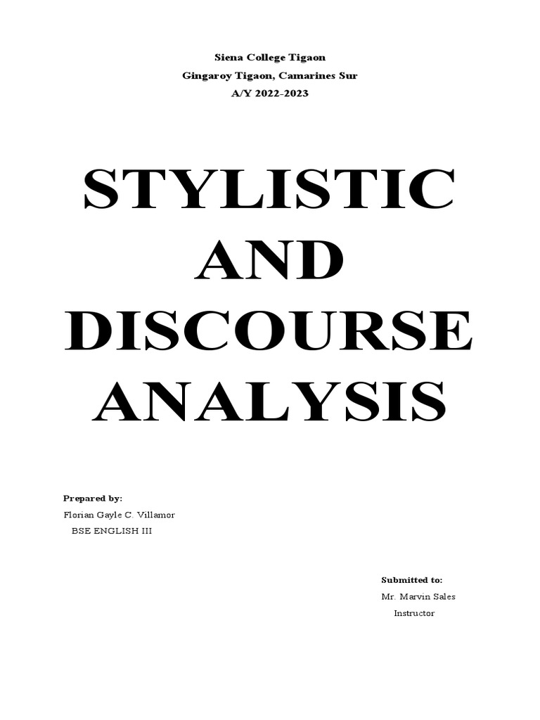 Multimodal Discourse Analysis Pdf