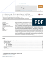 A Review On Energy Piles Design, Sizing and Modelling