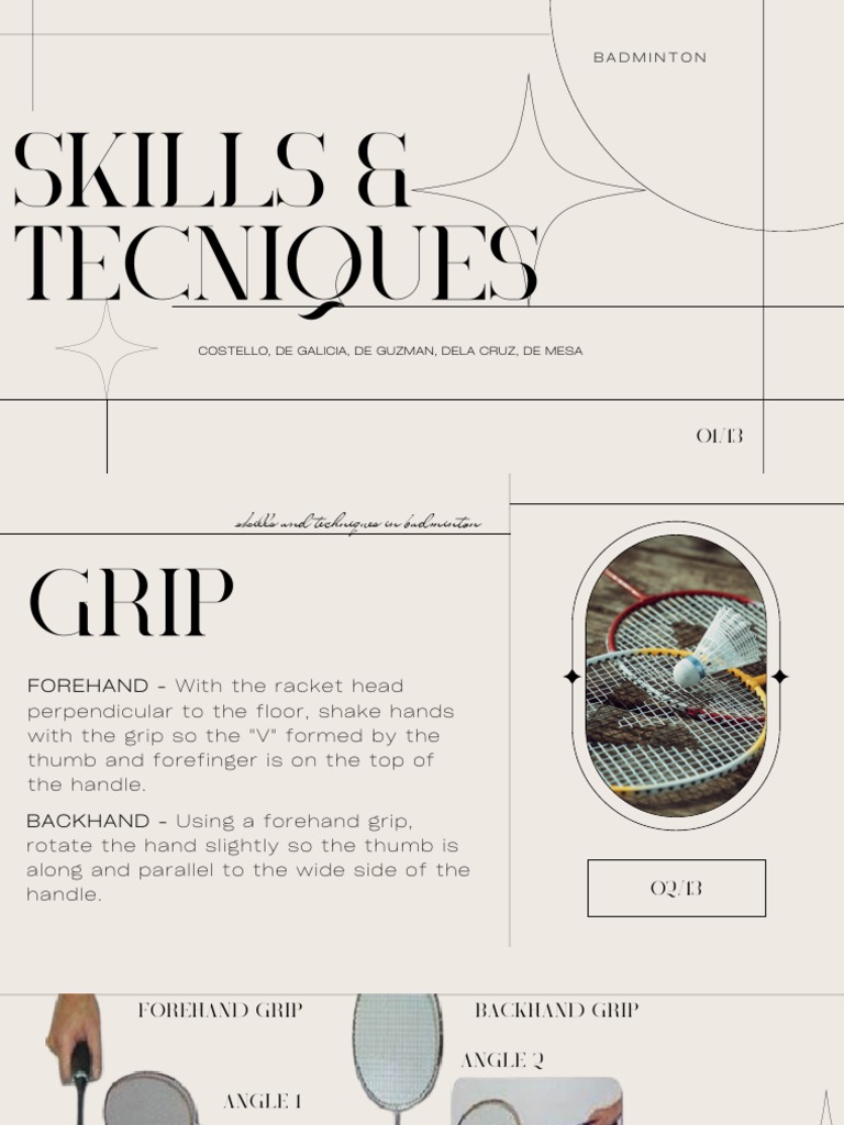 Group 3 badminton skills and techniques download free pdf sports
