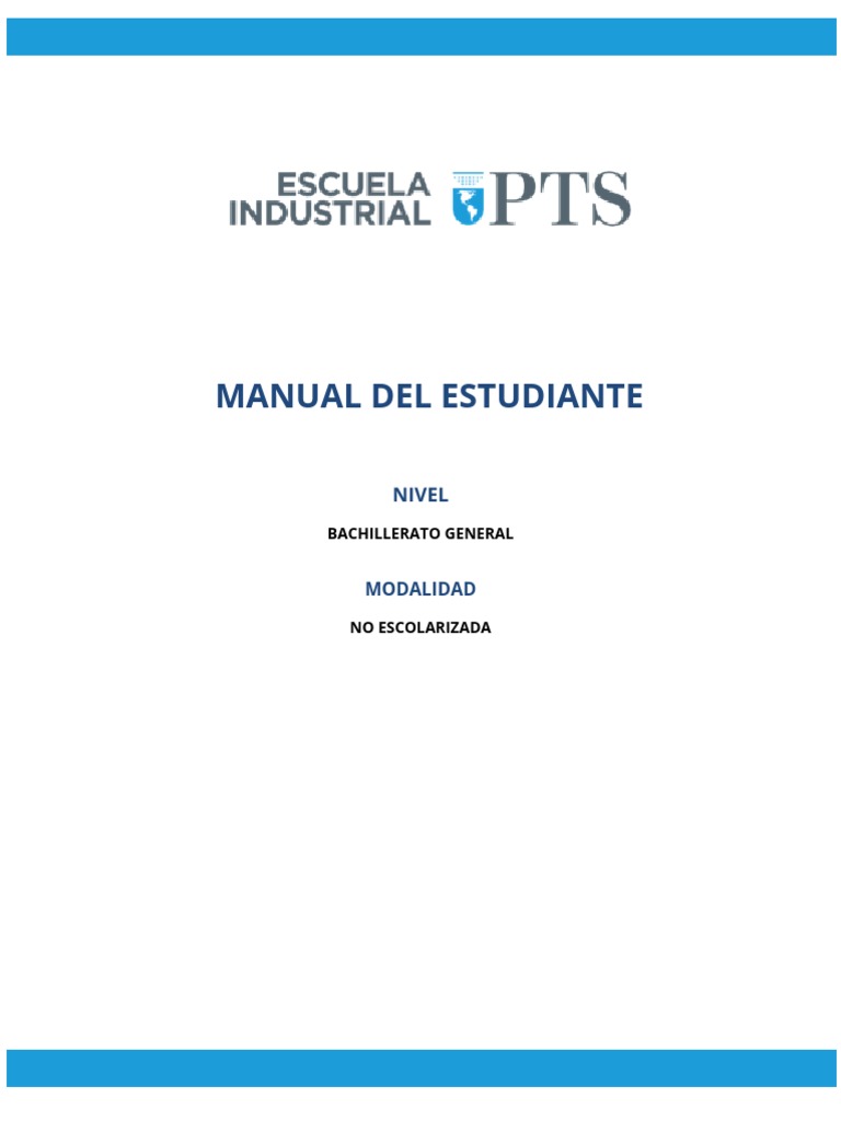 Manual del Estudiante PTS Bachillerato | PDF | Contraseña | Evaluación
