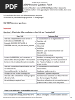 SAP ABAP Interview Questions Part 1