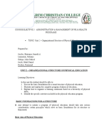 Unit 2 Organizational Structure of PE