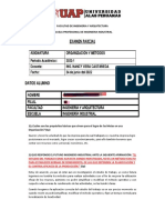 Examen Parcial - Organizacion y Metodos - Muñoz Ramirez Sofia Mariceth
