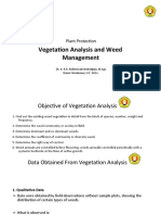 Vegetation Analysis and Weed Management