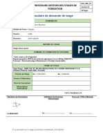 Formulaire de Demande Stage Soulaimane Bouasria