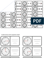 Horas de relojes en ejercicios