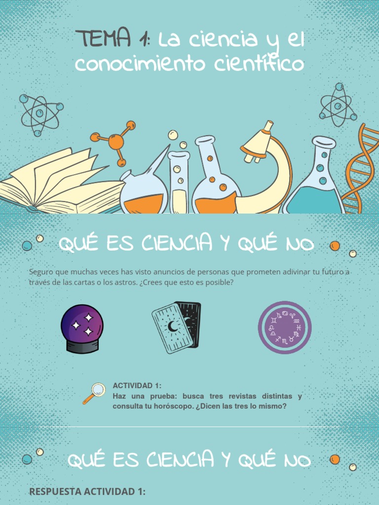 TEMA 1 CAAP - La Ciencia y El Conocimiento Científico | PDF | Método ...