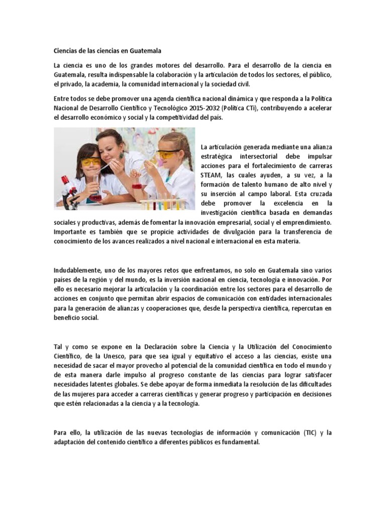 Ciencias de Las Ciencias en Guatemala | PDF | Sociedad | Guatemala