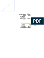 Tabla de Valores