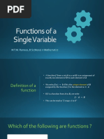 Functions of A Single Variable