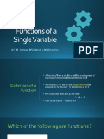 Functions of A Single Variable